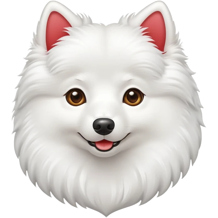 Heart-shaped white spitz emoji