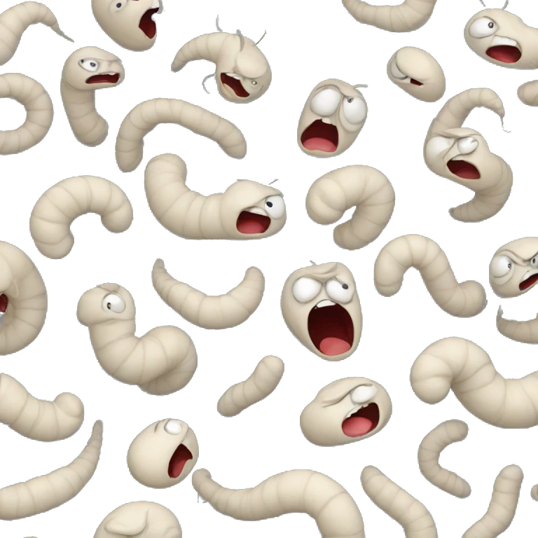 comic worm angry emoji