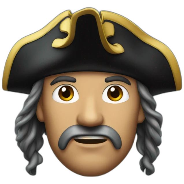 a pirate man's face emoji