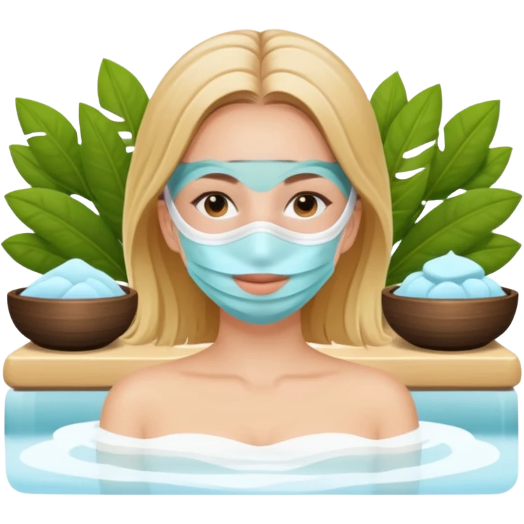 White girl at spa emoji