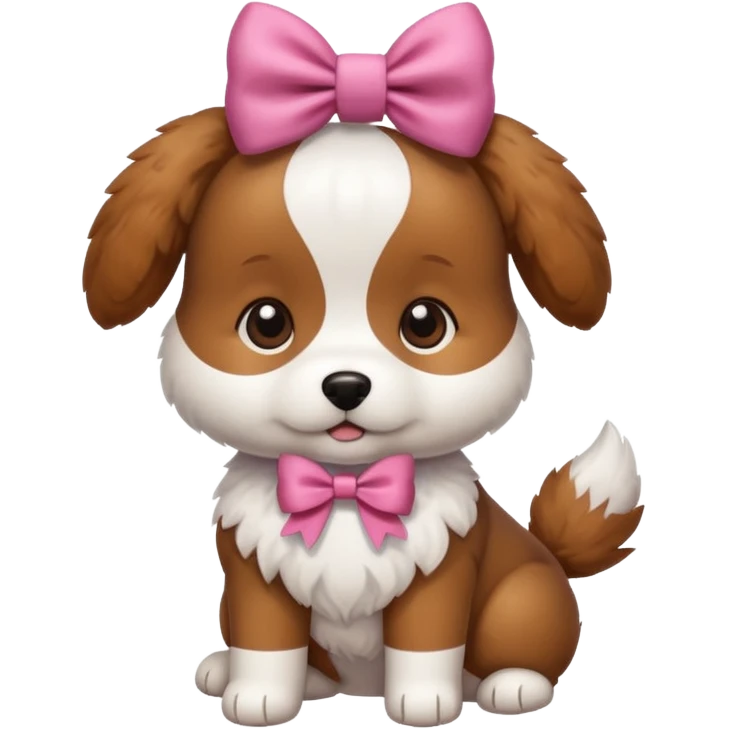 cagnolino dolce con fiocchetto emoji