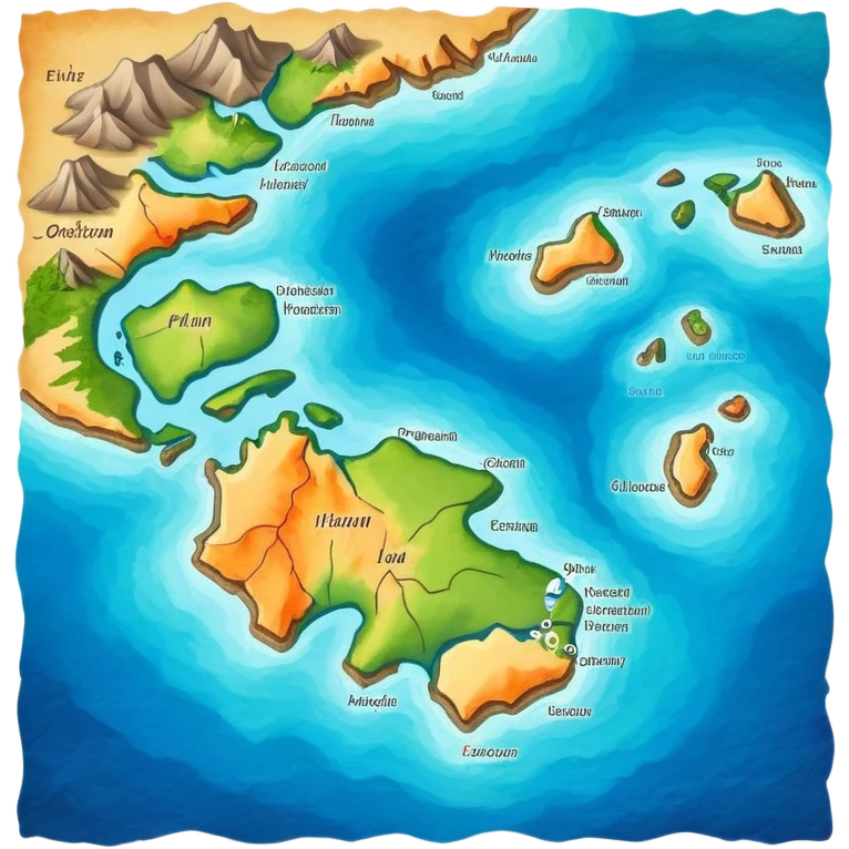 Hawaiian islands on geological map emoji