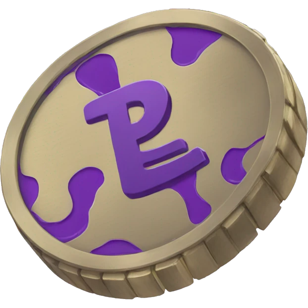 Purple coin emoji