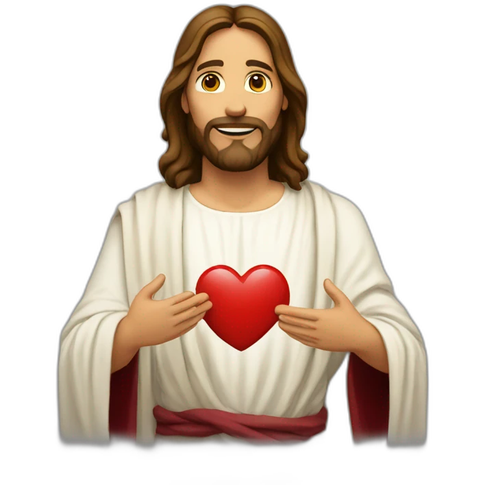 Jesus And hearts emoji