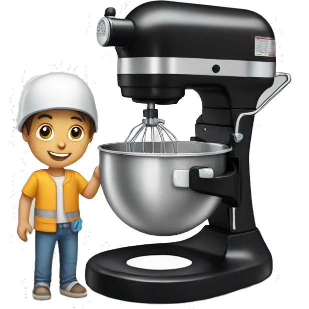 mixer and boy emoji