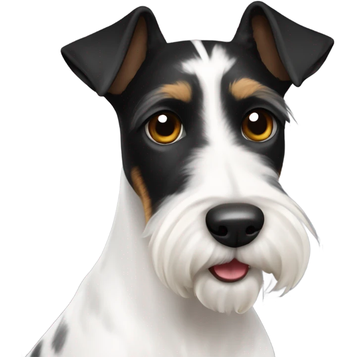 Fox terrier black and withe emoji