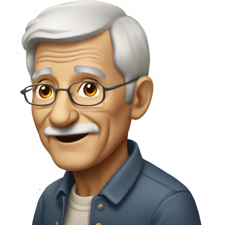 Elderly old artist  emoji