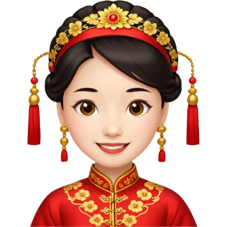 chinese girl in traditional costume emoji