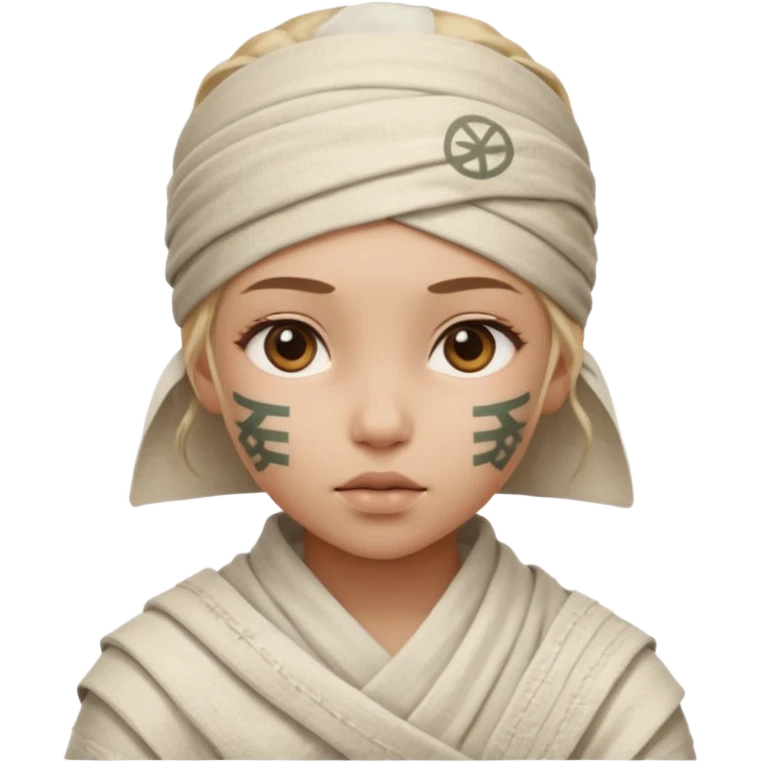 mummy girl with symbols emoji