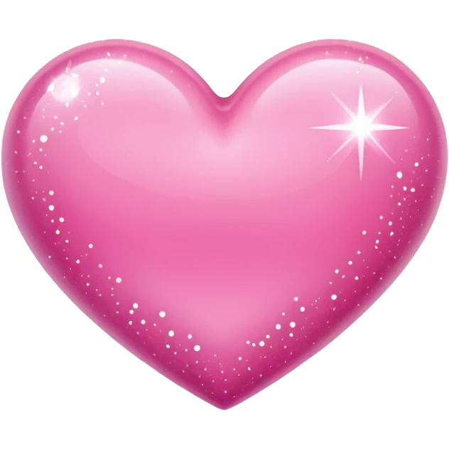 a pink heart with sparkles emoji