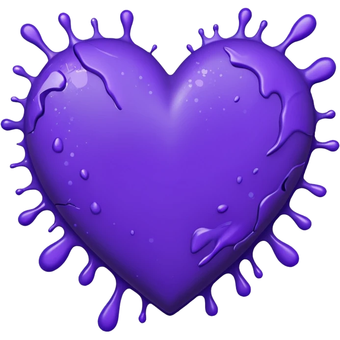 purple heart with a paint splatter emoji