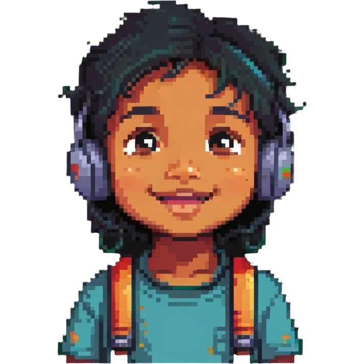 happy Indian kid listening to a story emoji