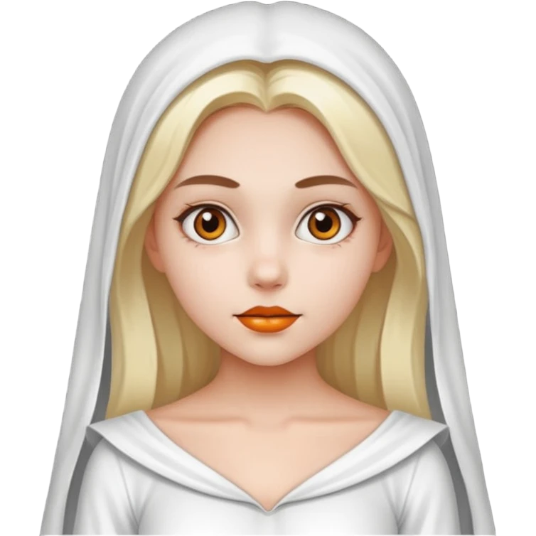 girl with Halloween white costumes emoji