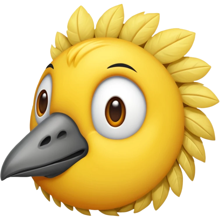 Une autruche la tête dans le sol  emoji