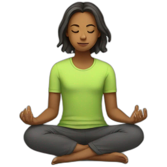 Teen meditating emoji