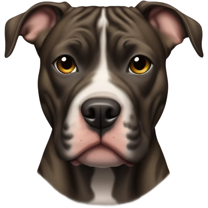 American pitbull terrier dark brindle emoji
