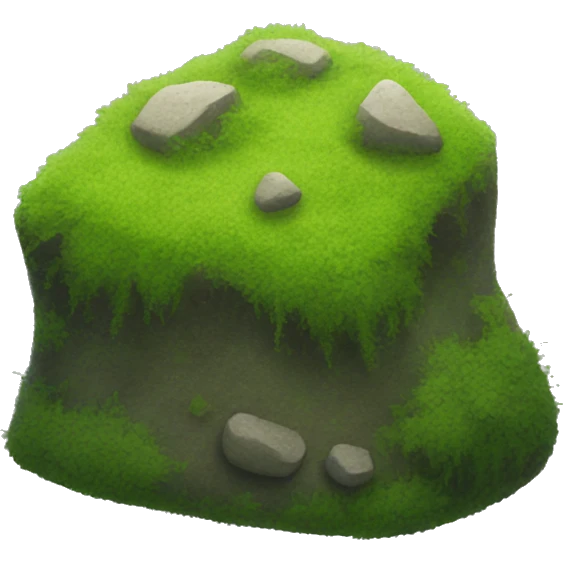 Mossy rock emoji