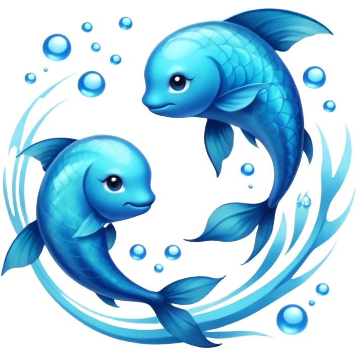 The zodiac symbol Pisces 00d9ff color emoji
