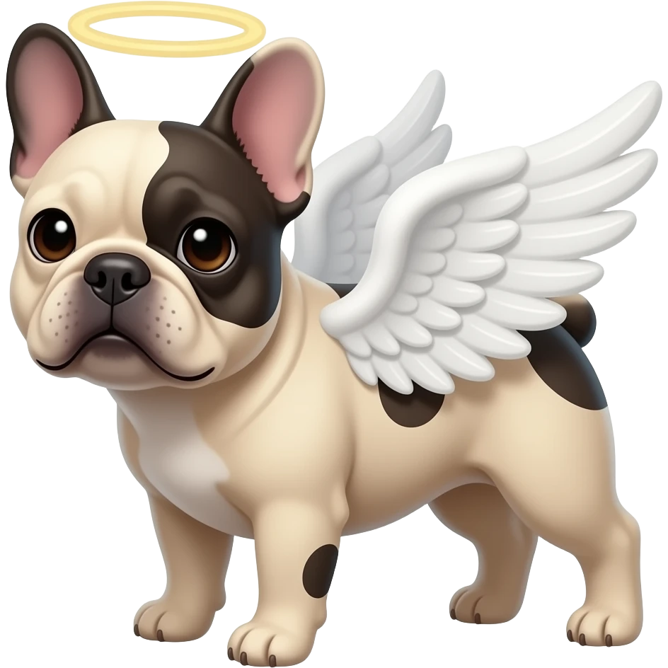 Bouledogue français ailes ange emoji