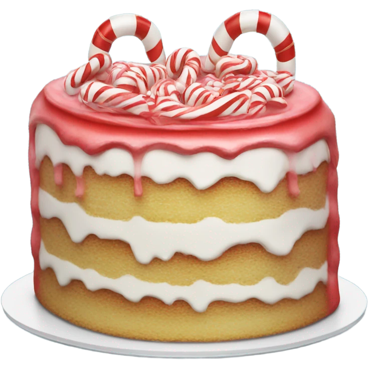 Candy cane cake emoji