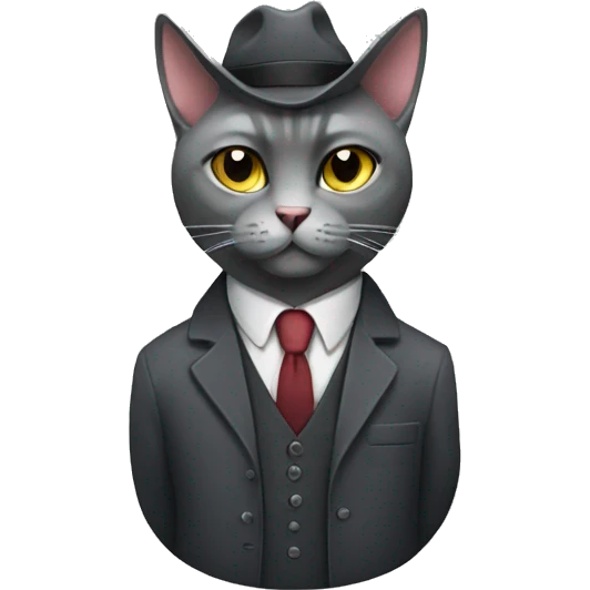 mafia grey cat emoji