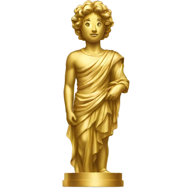 golden statue from front emoji