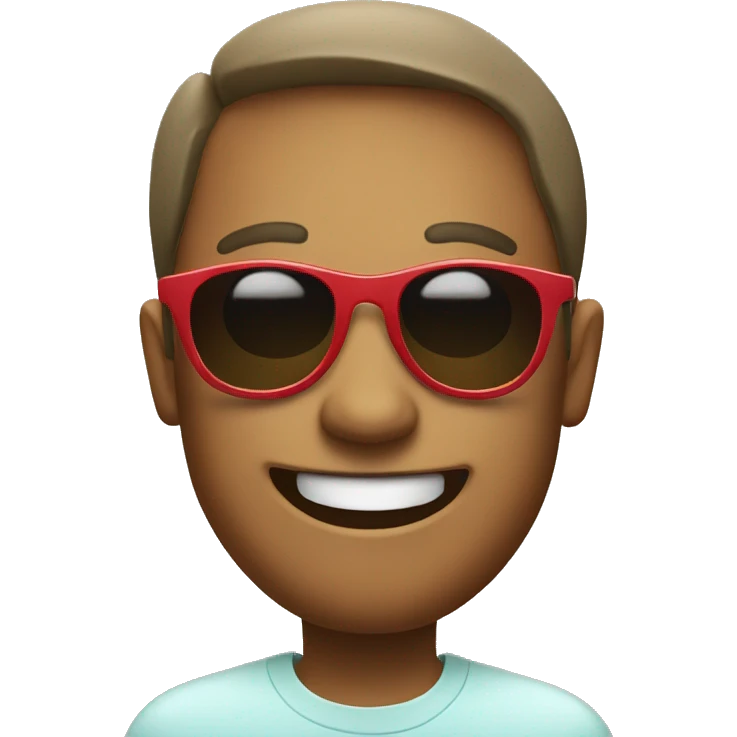 A two colored pill wearing sunglasses and smiling  emoji