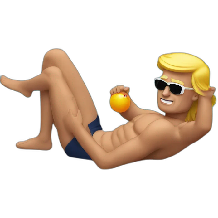 trump by the pool emoji