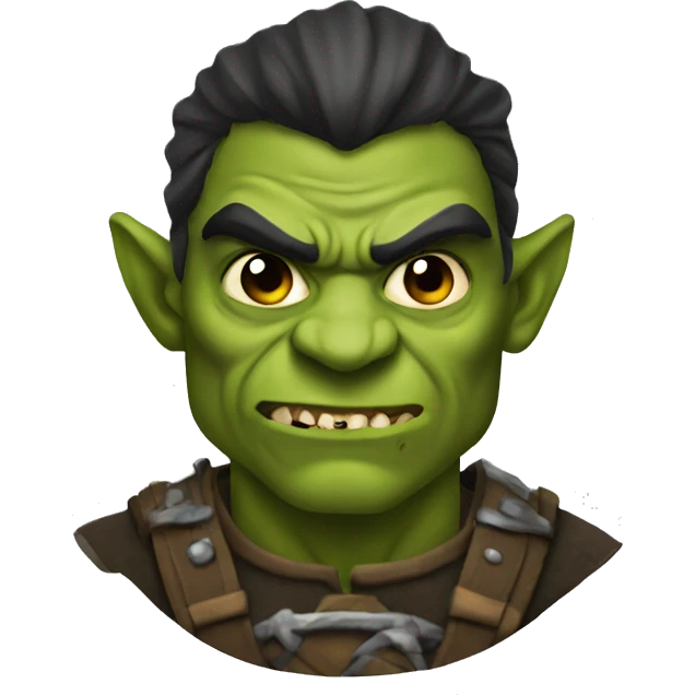 Orc male Halloween theme, emoji emoji