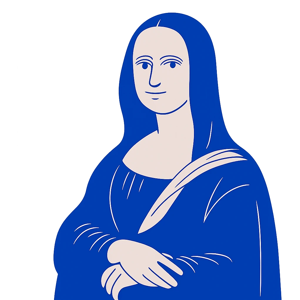Mona Lisa with a modern twist emoji