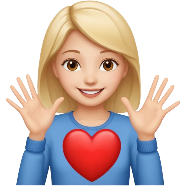 Heart hand girl  emoji