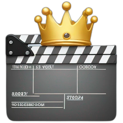 crown with movie clapper emoji