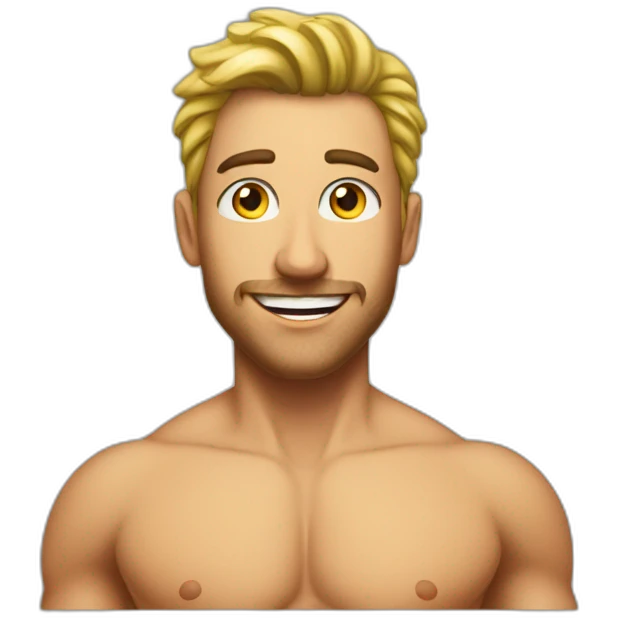 Fit-male-in-bikini-bites-a-large-dillpickle emoji