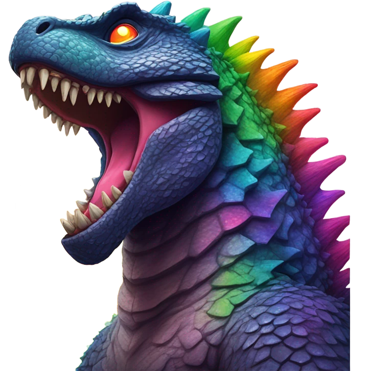 Rainbow Godzilla  emoji