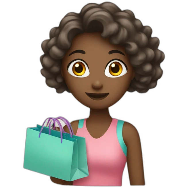 Girl shopping online emoji
