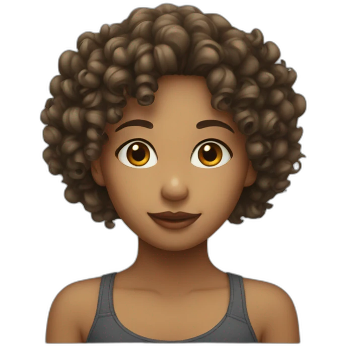 Curly girl emoji
