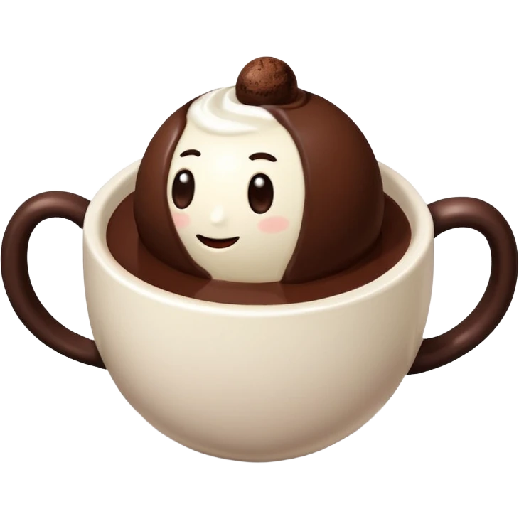 white mug-of-hot-cocoa chocolate bomb emoji