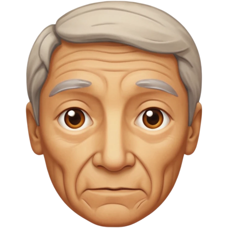 cara vieja por un lado y cara rejuvenecida por otro lado emoji