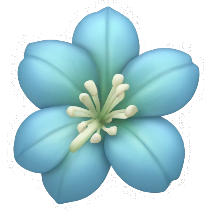 pastel blue Tropical flower emoji