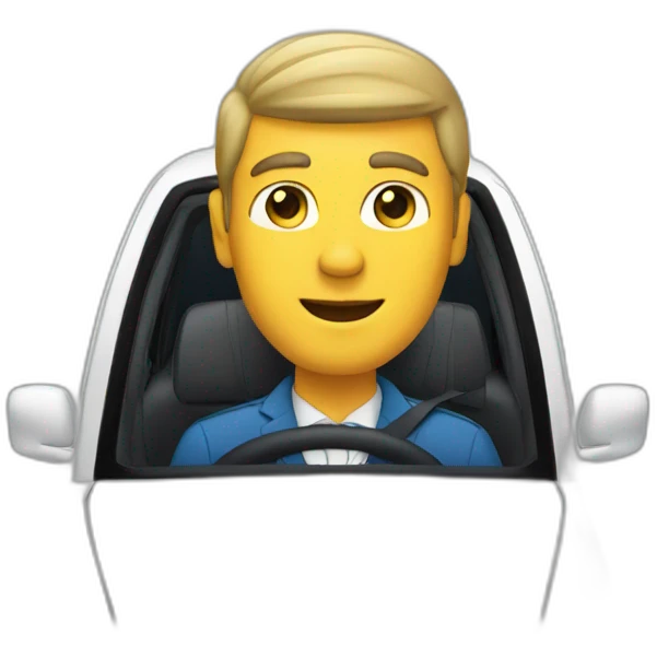 Taxi driver inside of car emoji