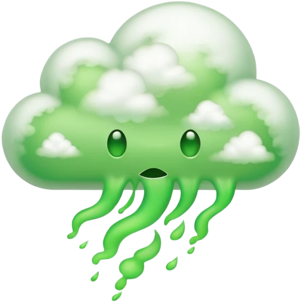 a green fart gas emoji