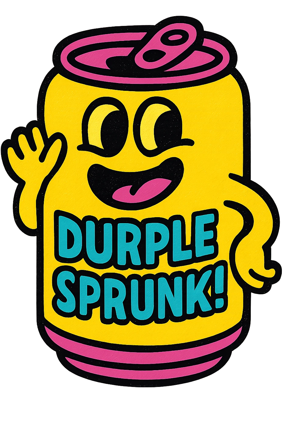 Durple Sprunki as a playful icon, rounded edges, bold colors, cartoonish style, friendly and approachable emoji