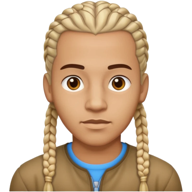 light skin man with cornrows emoji