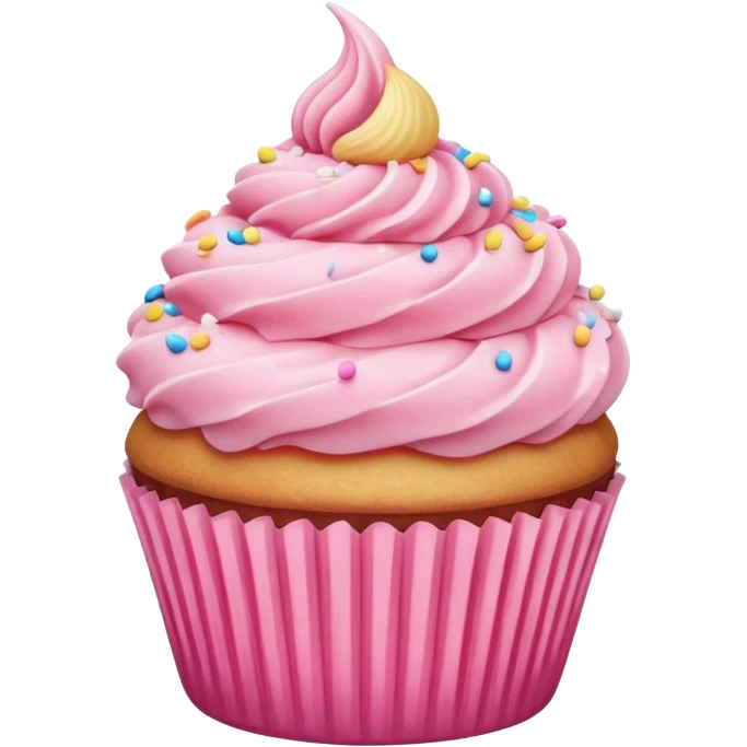 Cupcake with pink icing emoji
