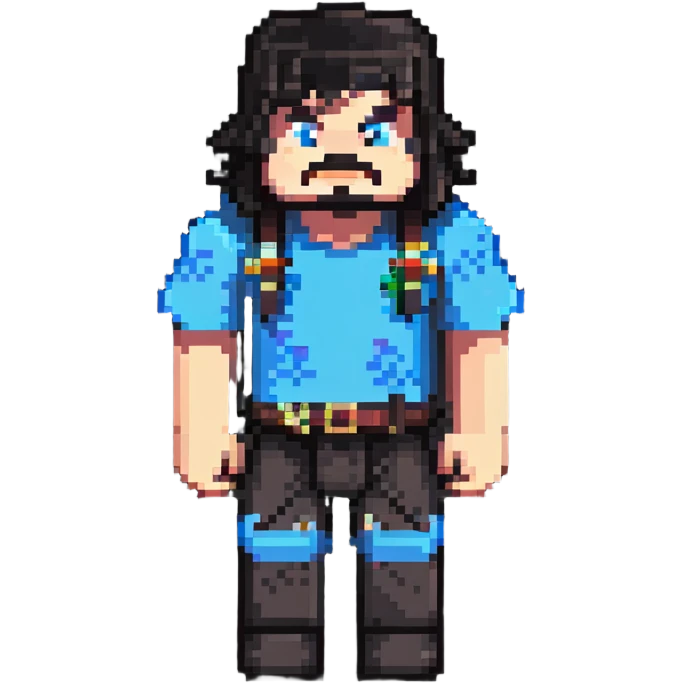 Jack Black as a Minecraft character emoji