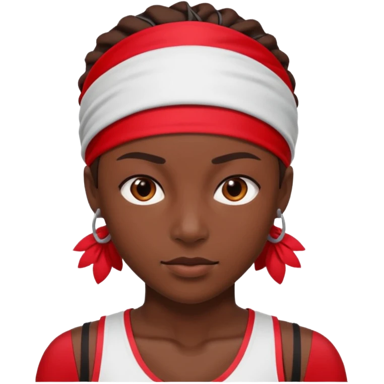 athlete with red headband emoji