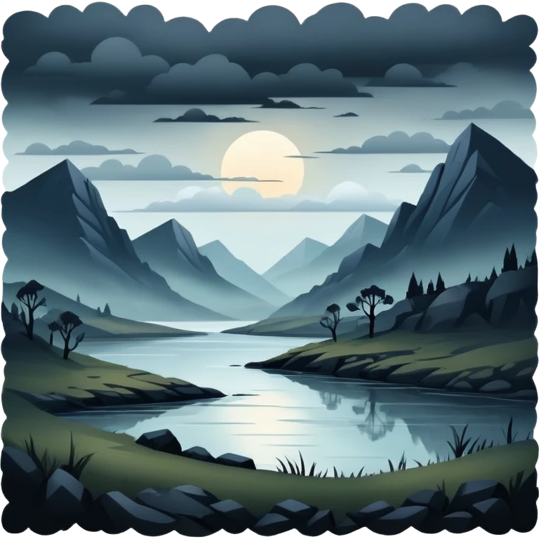 Gloomy beautiful edgy aesthetic full scenic SCENERY emoji