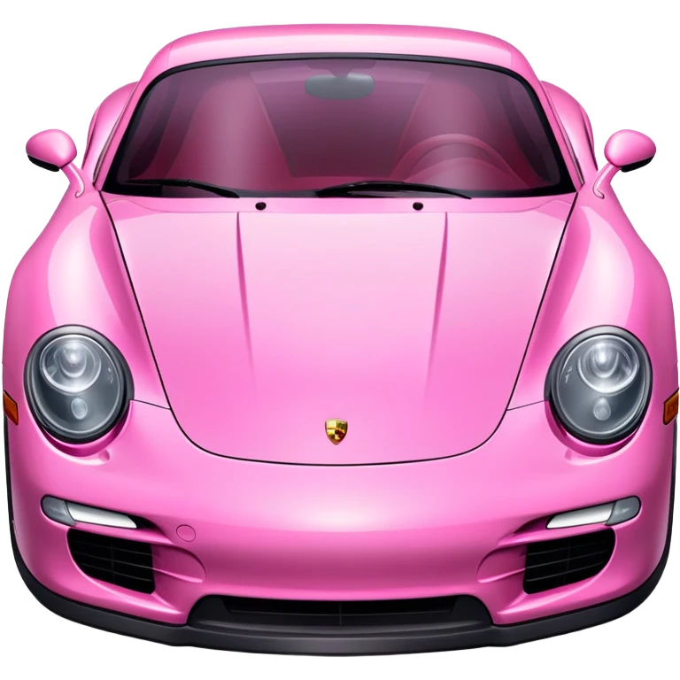 full view of a pink porsche sports car emoji
