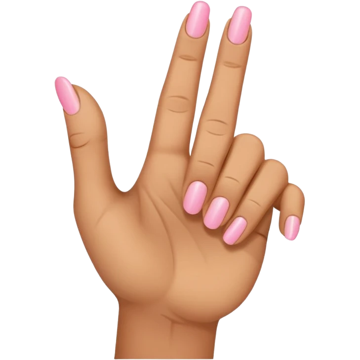 Extend your thumb, index finger, and middle finger straight out, tuck your ring finger and pinkie down  emoji
