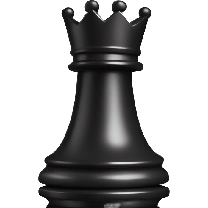 chess piece King black with smiley face emoji